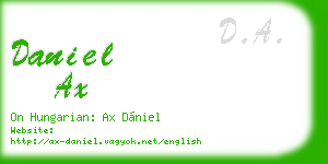 daniel ax business card